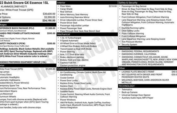 BUICK ENCORE GX 2022 KL4MMGSL3NB145271 image